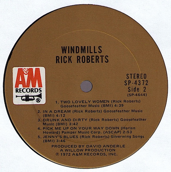 Rick Roberts – Windmills LP vinyl record, image 3 of 4