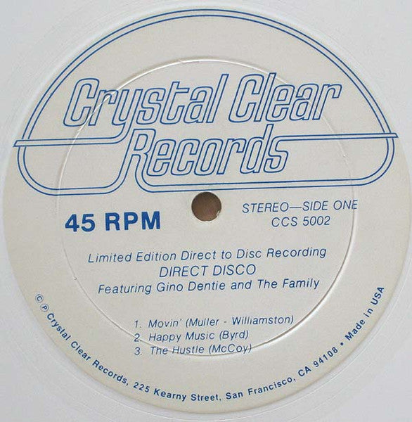 Gino Dentie And The Family – Direct Disco 12" vinyl record, image 3 of 4