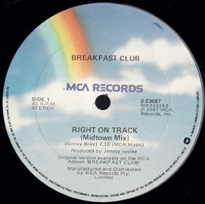 Breakfast Club – Right On Track 12" vinyl record, image 6 of 6