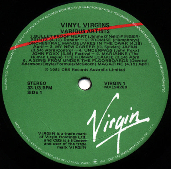 Various – Vinyl Virgins LP vinyl record, image 3 of 4