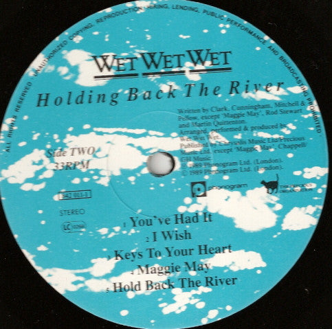 Wet Wet Wet – Holding Back The River LP vinyl record, image 4 of 6