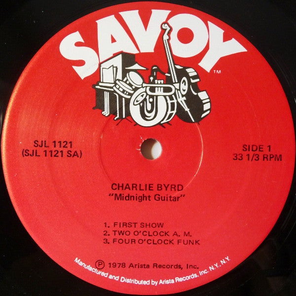 Charlie Byrd – Midnight Guitar LP vinyl record, image 3 of 4