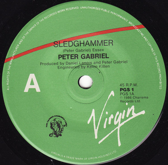 Peter Gabriel – Sledgehammer 7" vinyl record, image 2 of 4