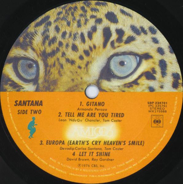 Santana – Amigos LP vinyl record, image 3 of 6