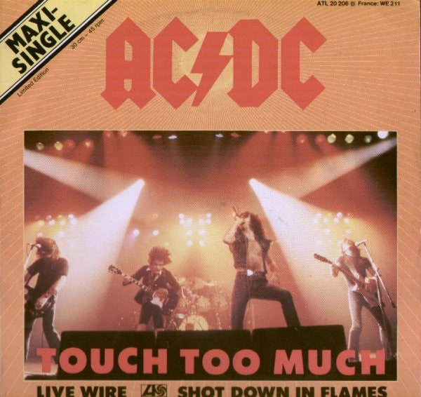 AC/DC – Touch Too Much 12" vinyl record, image 1 of 6