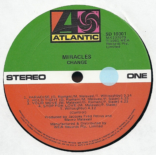 Change – Miracles LP vinyl record, image 3 of 3