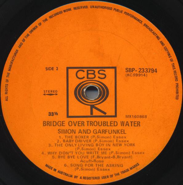 Simon & Garfunkel – Bridge Over Troubled Water LP vinyl record, image 4 of 4