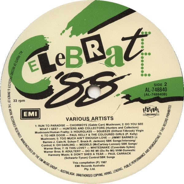 Various – Celebrate '88 LP vinyl record, image 4 of 6