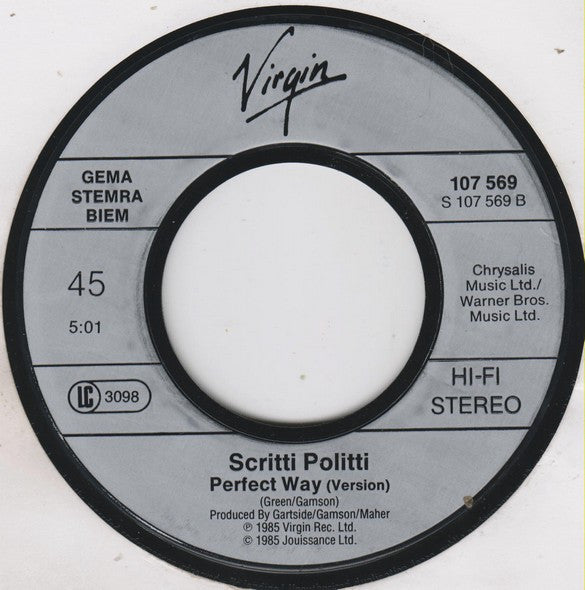 Scritti Politti – Perfect Way 7" vinyl record, image 4 of 4