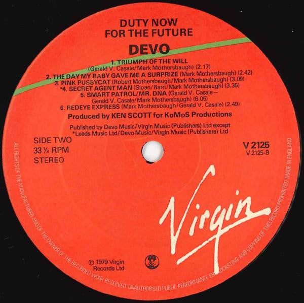 Devo – Duty Now For The Future LP vinyl record, image 4 of 6