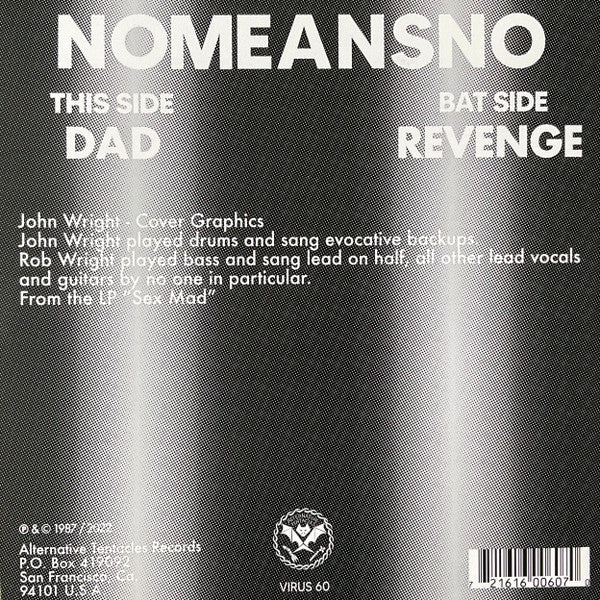 Nomeansno – Dad / Revenge 7" vinyl record, image 2 of 4