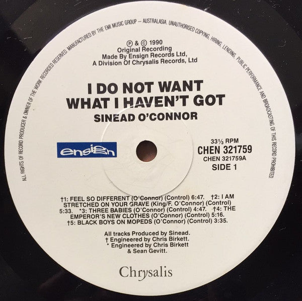 Sinéad O'Connor – I Do Not Want What I Haven't Got LP vinyl record, image 3 of 4