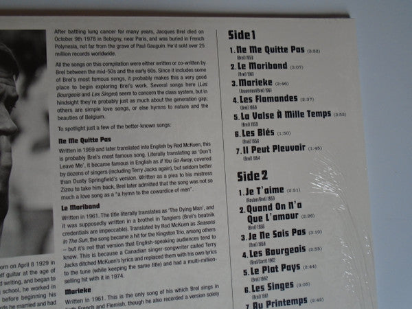 Jacques Brel – The Best Of LP vinyl record, image 2 of 2