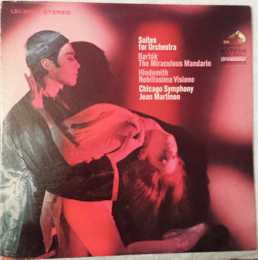 Béla Bartók, Paul Hindemith, Chicago Symphony Orchestra, Jean Martinon – Suites For Orchestra (The Miraculous Mandarin / Nobilissima Visione) LP vinyl record, image 1 of 4