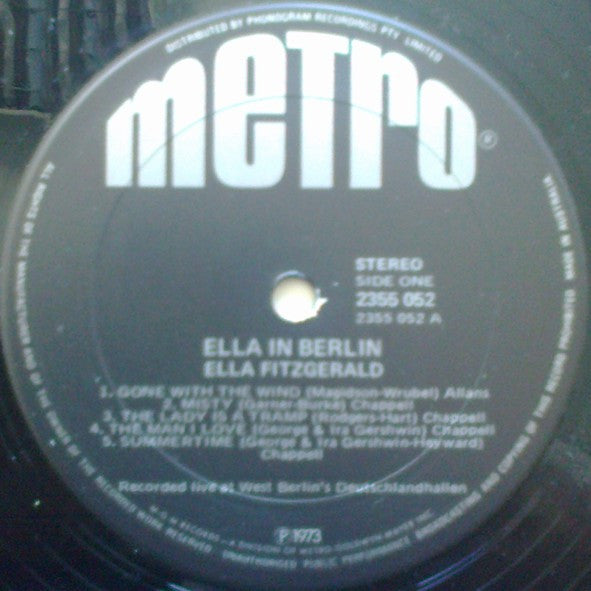 Ella Fitzgerald – Ella In Berlin featuring Mack The Knife LP vinyl record, image 3 of 4