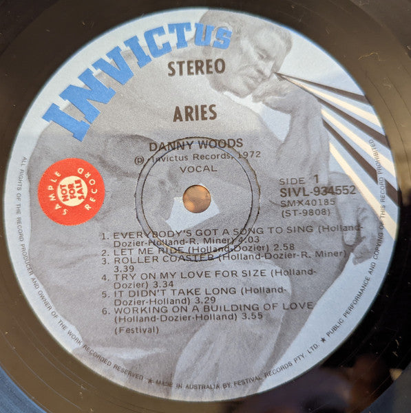 Danny Woods – Aries LP vinyl record, image 3 of 4