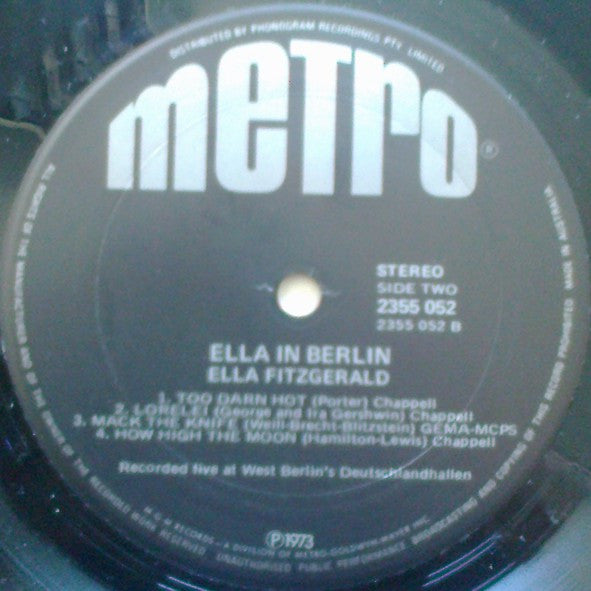 Ella Fitzgerald – Ella In Berlin featuring Mack The Knife LP vinyl record, image 4 of 4