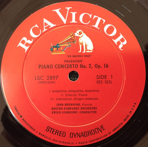 Sergei Prokofiev, John Browning, Boston Symphony Orchestra, Erich Leinsdorf – Piano Concertos Nos. 1 And 2 LP vinyl record, image 3 of 4