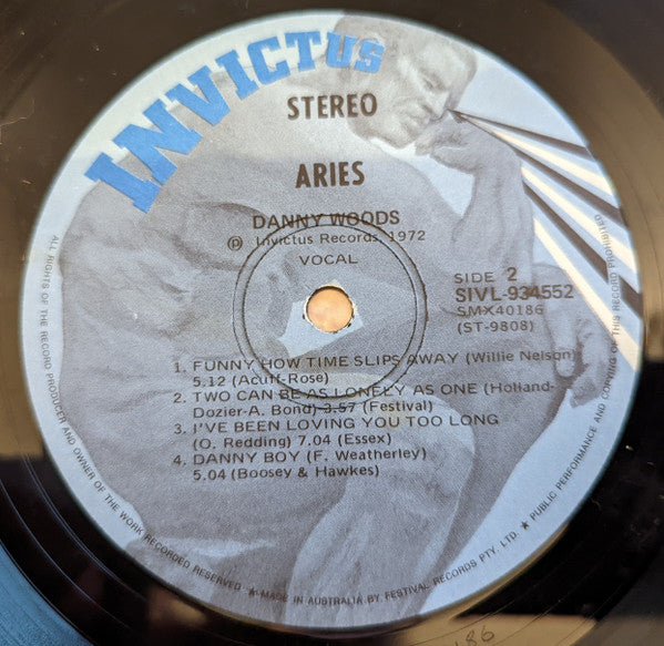 Danny Woods – Aries LP vinyl record, image 4 of 4