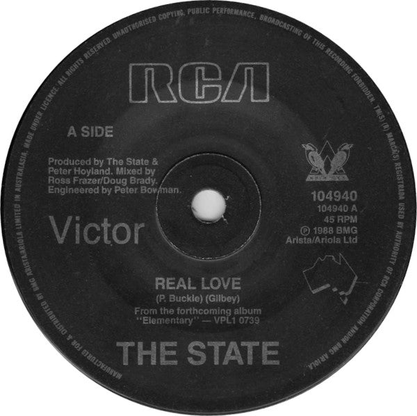 The State – Real Love 7" vinyl record, image 3 of 3
