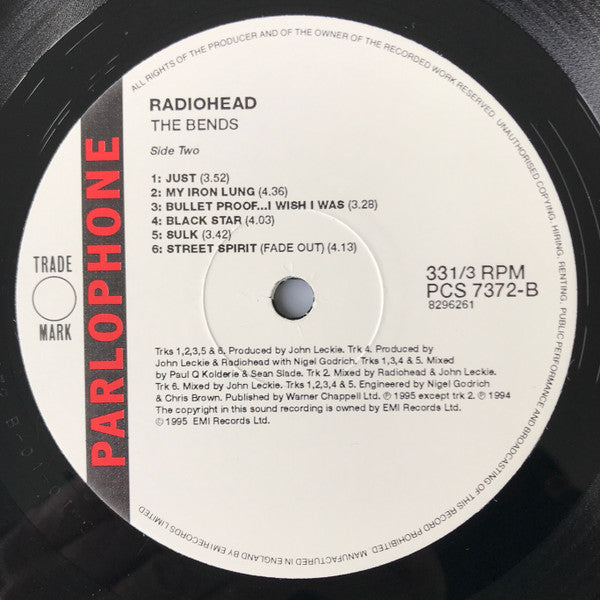 Radiohead – The Bends LP vinyl record, image 4 of 6