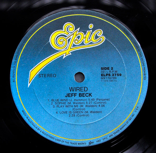 Jeff Beck – Blow By Blow / Wired (2xLP) LP vinyl record, image 7 of 7