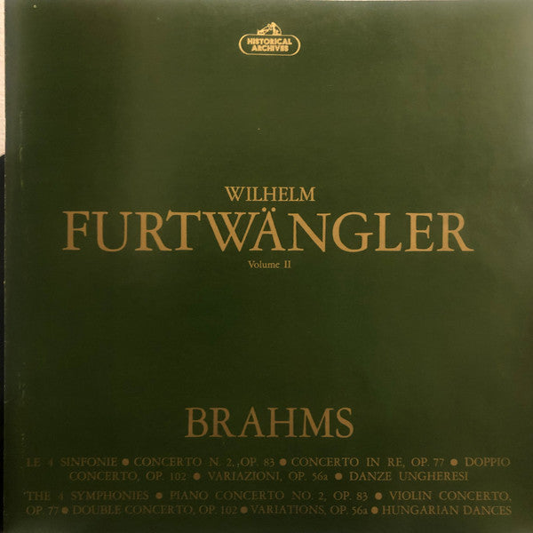 Johannes Brahms, Wilhelm Furtwängler – Furtwängler - Volume II - Brahms (9xLP) LP vinyl record, image 1 of 6