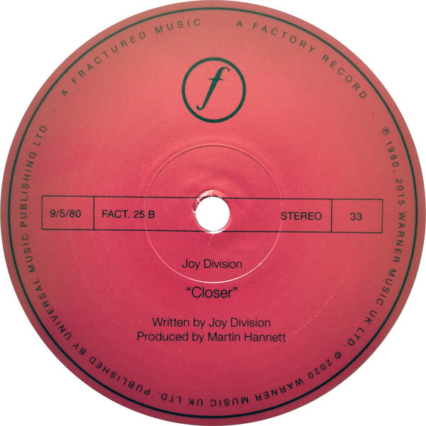 Joy Division – Closer LP vinyl record, image 4 of 10