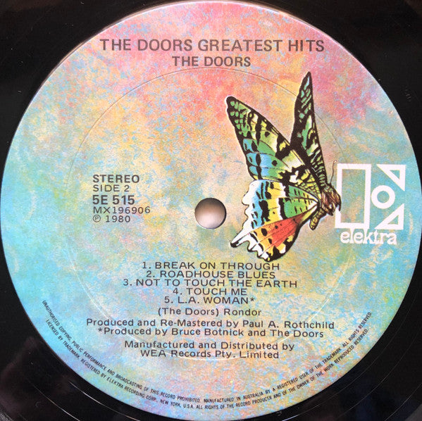 The Doors – Greatest Hits LP vinyl record, image 6 of 6