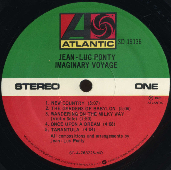 Jean-Luc Ponty – Imaginary Voyage LP vinyl record, image 3 of 4