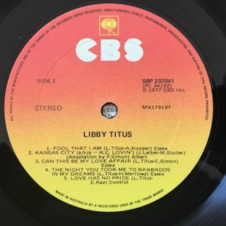 Libby Titus – Libby Titus LP vinyl record, image 3 of 3