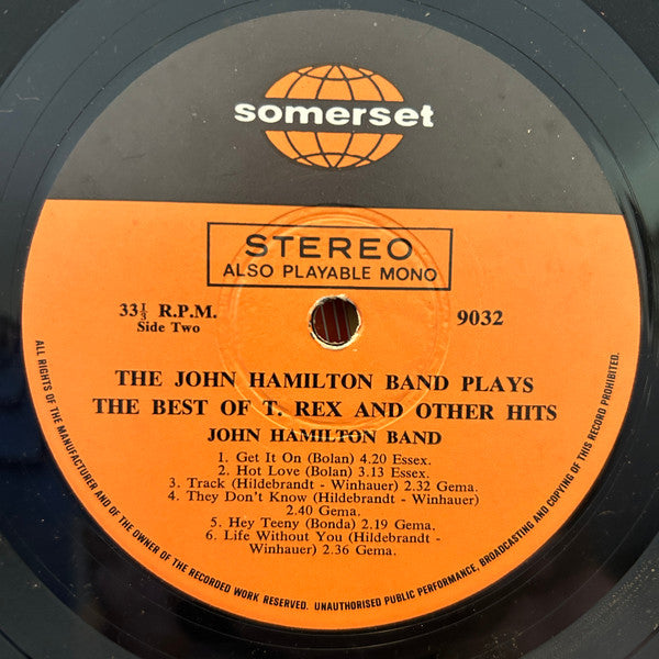 John Hamilton Band – Plays The Best Of T. Rex LP vinyl record, image 4 of 10