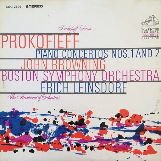 Sergei Prokofiev, John Browning, Boston Symphony Orchestra, Erich Leinsdorf – Piano Concertos Nos. 1 And 2 LP vinyl record, image 1 of 4