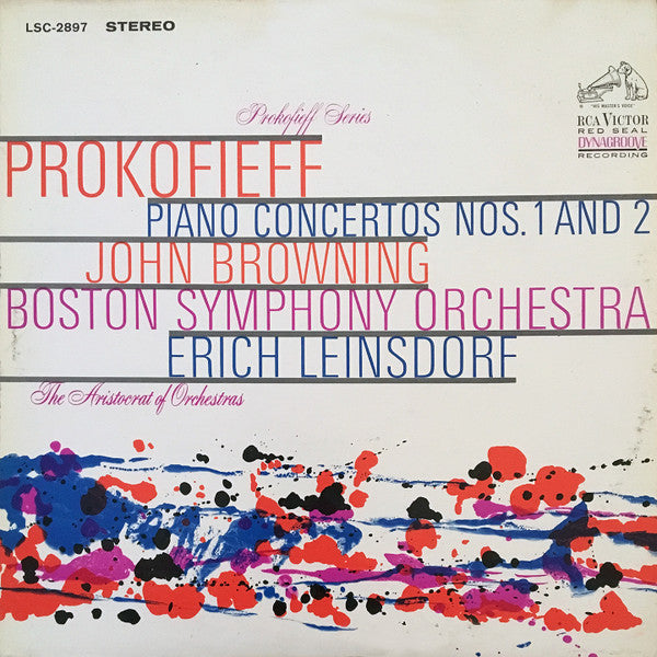 Sergei Prokofiev, John Browning, Boston Symphony Orchestra, Erich Leinsdorf – Piano Concertos Nos. 1 And 2 LP vinyl record, image 1 of 4