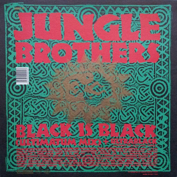 Jungle Brothers – Black Is Black / Straight Out The Jungle (Remixed By DJ Soul Shock) + In Time 12" vinyl record, image 2 of 4