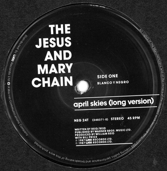 The Jesus And Mary Chain – April Skies 12" vinyl record, image 3 of 4