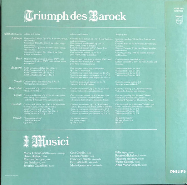 I Musici – Triumph Des Barock = The Splendour Of Baroque = Splendeur Du Baroque (6xLP) LP vinyl record, image 2 of 10