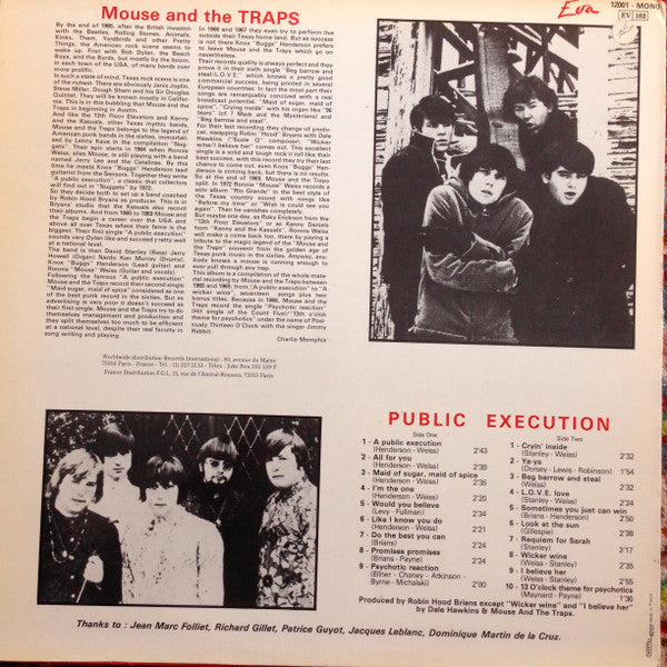 Mouse & The Traps – Public Execution LP vinyl record, image 2 of 5