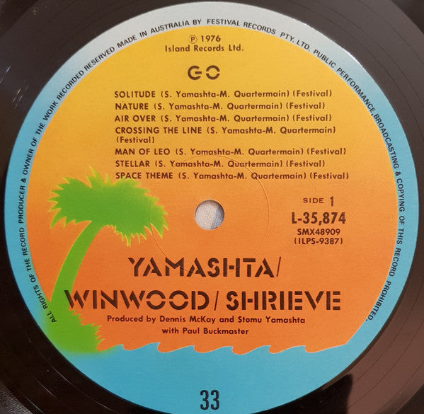 Stomu Yamash'ta, Steve Winwood, Michael Shrieve – Go LP vinyl record, image 3 of 4