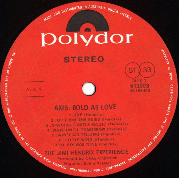 The Jimi Hendrix Experience – Axis: Bold As Love LP vinyl record, image 5 of 6