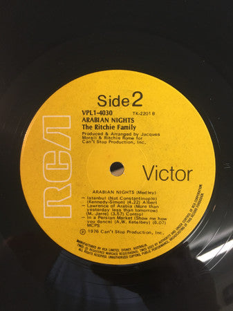 The Ritchie Family – Arabian Nights LP vinyl record, image 4 of 4