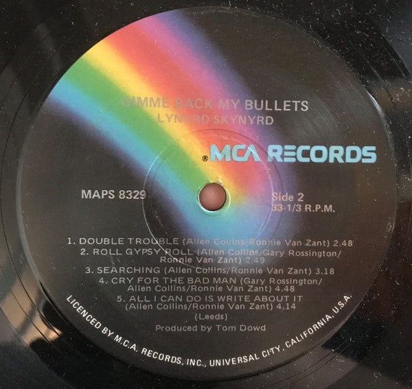 Lynyrd Skynyrd – Gimme Back My Bullets LP vinyl record, image 7 of 7