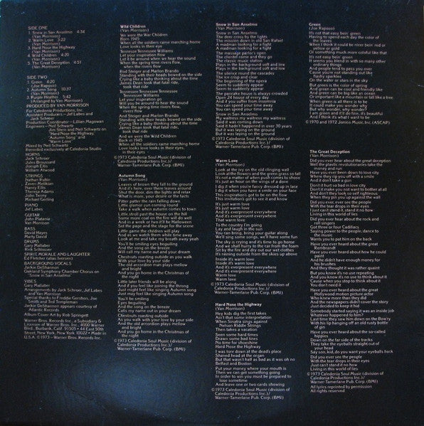Van Morrison – Hard Nose The Highway LP vinyl record, image 6 of 8