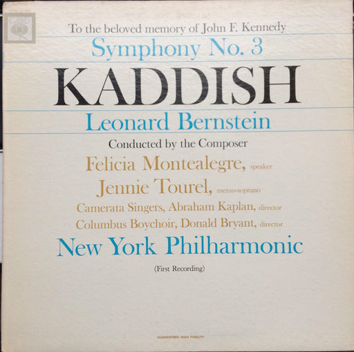 Leonard Bernstein, New York Philharmonic – Symphony No. 3 Kaddish (First Recording) LP vinyl record, image 1 of 6