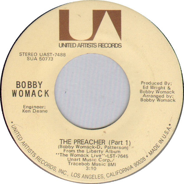 Bobby Womack – The Preacher 7" vinyl record, image 1 of 2