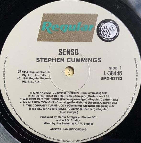 Stephen Cummings – Senso LP vinyl record, image 7 of 8