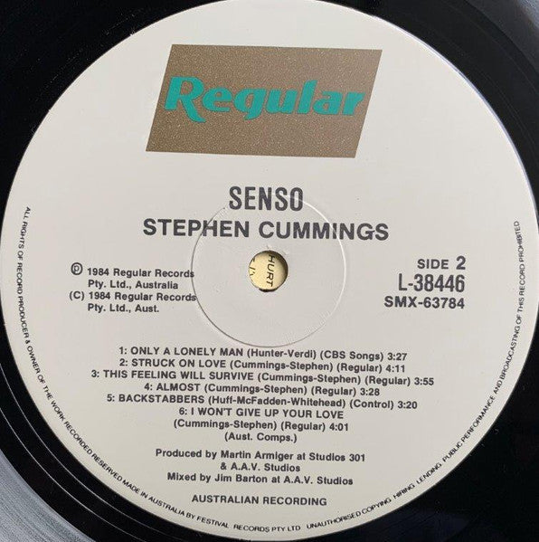 Stephen Cummings – Senso LP vinyl record, image 8 of 8