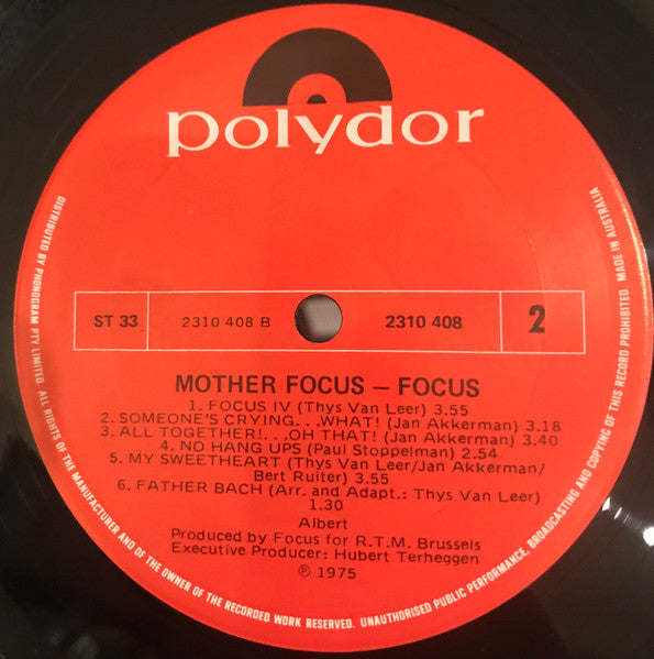 Focus – Mother Focus LP vinyl record, image 4 of 5
