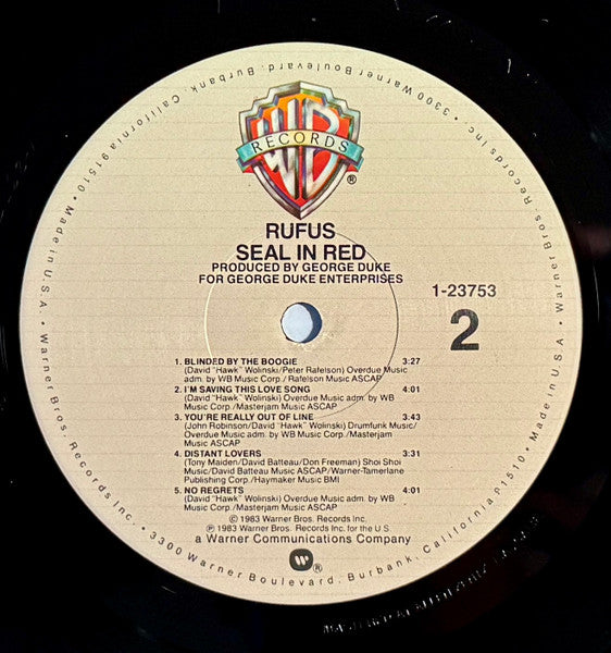 Rufus – Seal In Red LP vinyl record, image 4 of 4