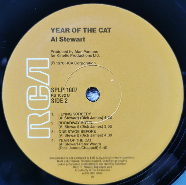 Al Stewart – Year Of The Cat LP vinyl record, image 3 of 4